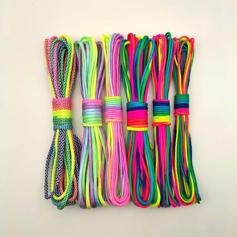 Paracord Survival Bracelet - 2mm/3mm/4mm Gökkuşağı Paracord 7 Telli Paraşüt