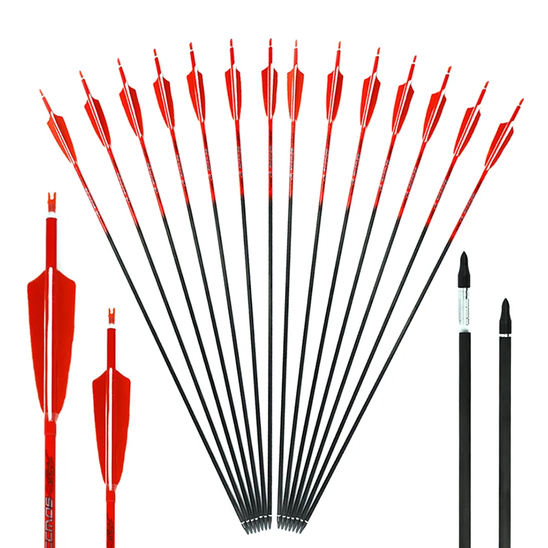Arrow Carbon Shaft - 6 adet/12 adet/24 adet ID6.2mm Saf