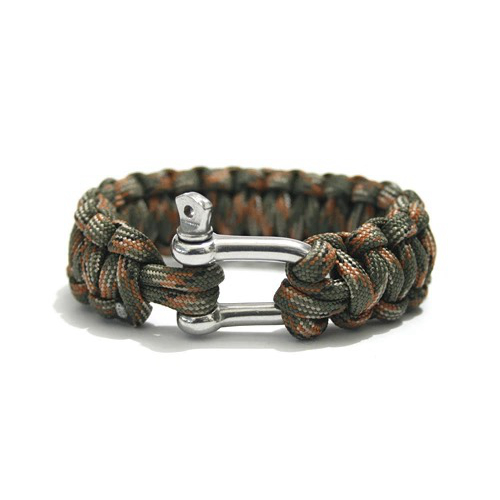 Paracord Survival Bracelet - Paraşüt kordonu sağkalım bileziği alaşım u-şekil