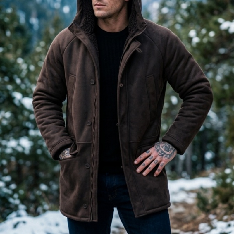 Yeni Erkek Suni Kürk Astarlı K - Men'S Outdoor Hunting Jacket incelemesi ve fiyatı