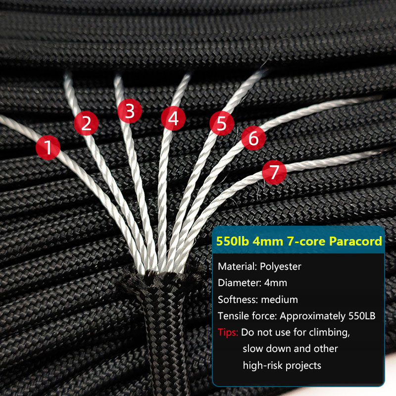4 Boyutu Dia.4mm 7 Standı Çeki - Paracord Survival Bracelet incelemesi ve fiyatı