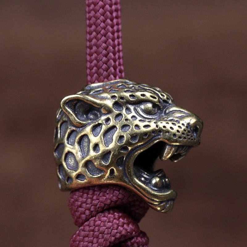 Leopar Kafa Heykel Pirinç Bıça - Paracord Survival Bracelet incelemesi ve fiyatı