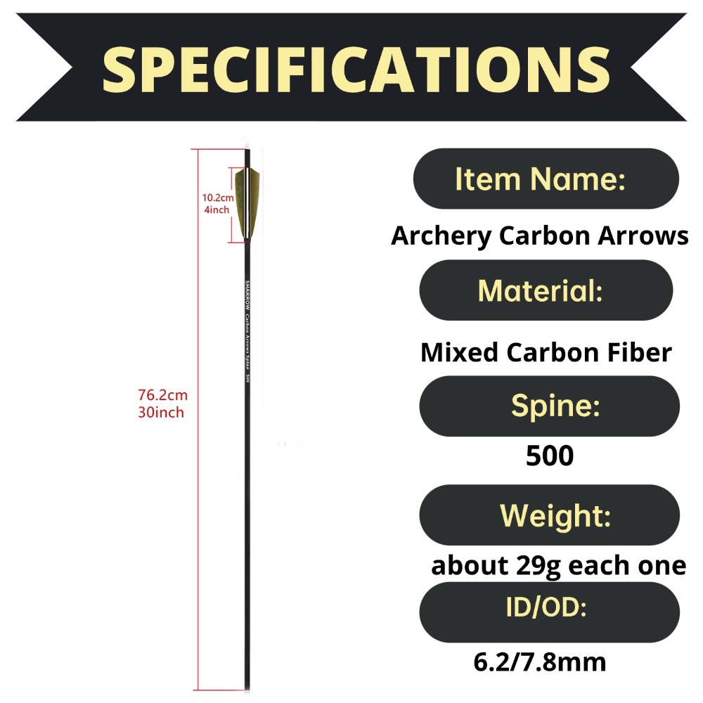 4'' Türkiye Tüyü Spine500 30'' - Arrow Carbon Shaft incelemesi ve fiyatı