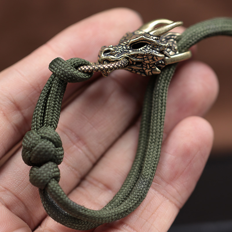 Ejderha Kafası Pirinç Toka EDC - Paracord Survival Bracelet incelemesi ve fiyatı