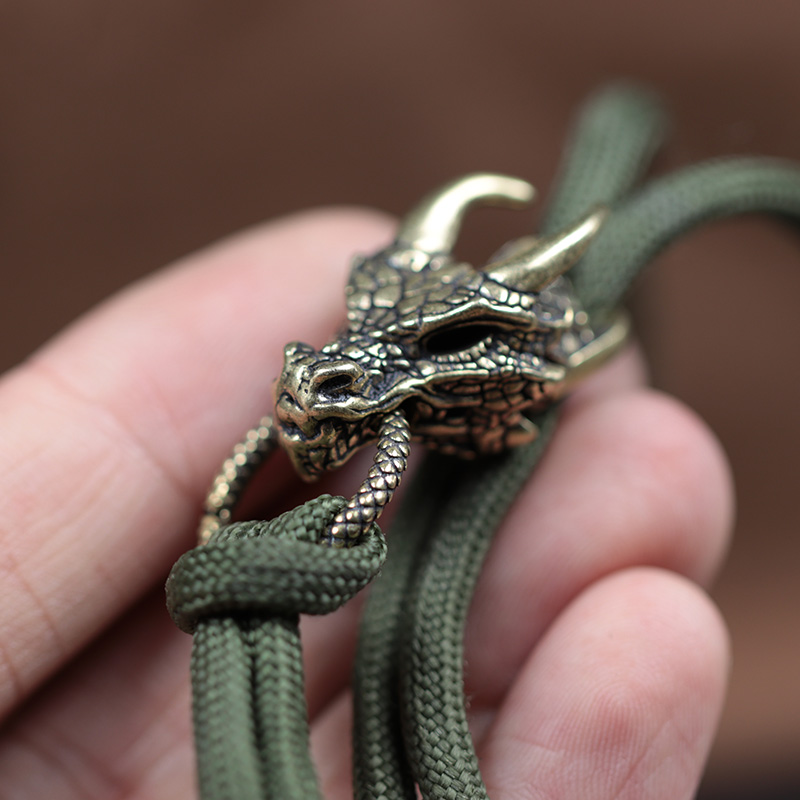 Ejderha Kafası Pirinç Toka EDC - Paracord Survival Bracelet incelemesi ve fiyatı